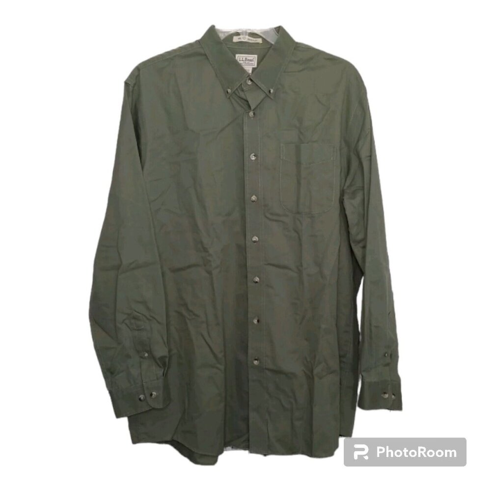 LL Bean Shirt Men's XL Tall Wrinkle Resistant Business Casual Office Dress Dad
